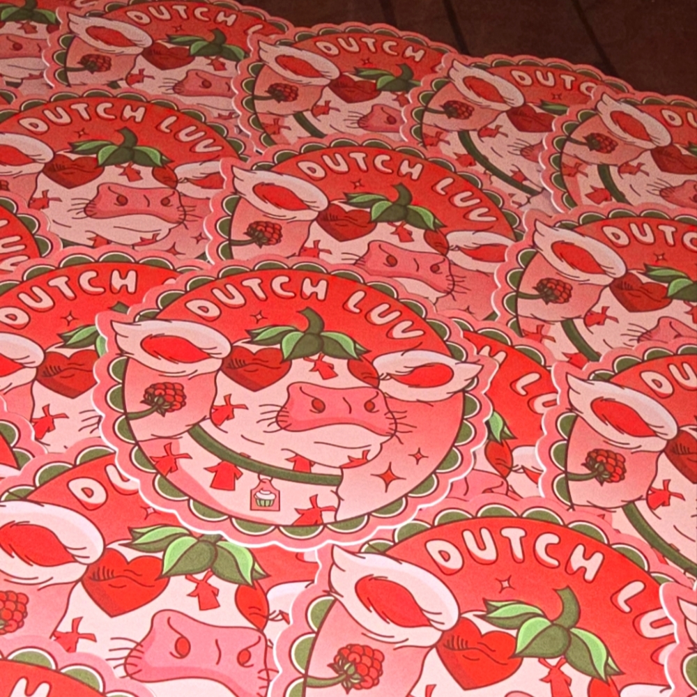 10 New Dutch Luv Stickers  uncirculated bundle